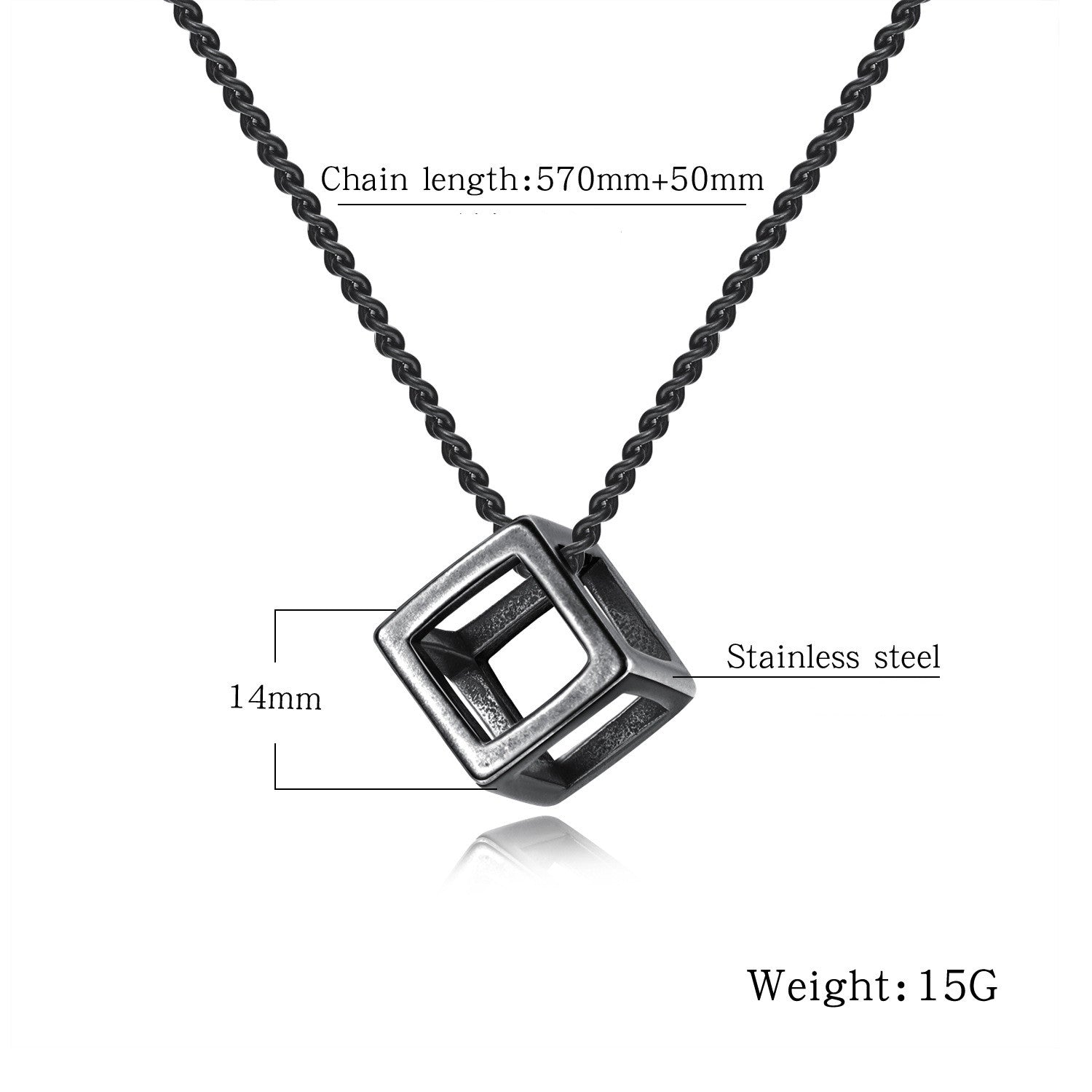 Retro Simple Hollow Pendant Men's And Women's Titanium Steel Necklace